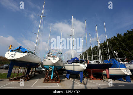 Viste generali di Bosham Porto e lungomare, West Sussex, Regno Unito. Foto Stock