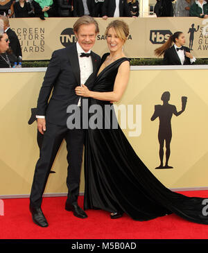 Xxiv edizione Screen Actors Guild (SAG) Awards tenutosi presso lo Shrine Auditorium - Arrivi con: William H. Macy, Felicity Huffman dove: Los Angeles, California, Stati Uniti quando: 21 Gen 2018 Credit: Adriana M. Barraza/WENN.com Foto Stock