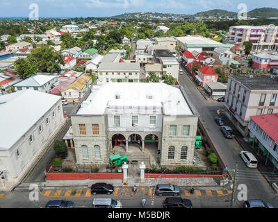 Museo di Antigua e Barbuda, all'interno della Corte coloniale casa, St. John's, Antigua Foto Stock