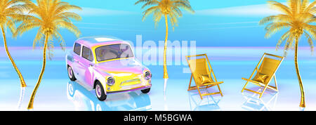 Concetto di viaggio 3d illustrazione Foto Stock