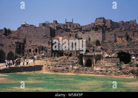 Forte Golconda a Hyderabad, Andhra Pradesh, Telangana, forti indiani Foto Stock