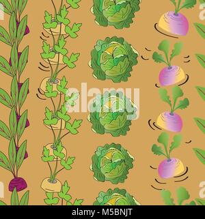 Riparto vegetale vettore modello senza giunture Illustrazione Vettoriale