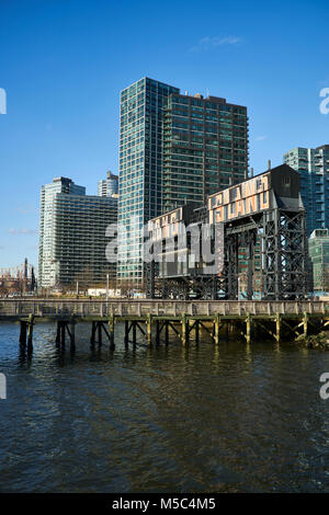 Stato del gantry Park nella città di Long Island Foto Stock