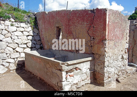 Palau Sardegna. Talmone batteria militare Prima Guerra Mondiale Foto Stock