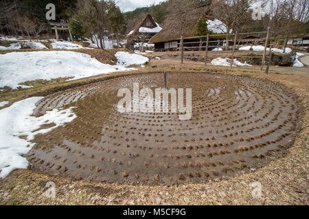 Il Hida Minzoka Mura Folk Village (Hida non Sato), nearTakayama, Giappone. Foto Stock