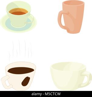 Cup Imposta icona, stile cartoon Illustrazione Vettoriale