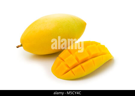 Mango su sfondo bianco Foto Stock