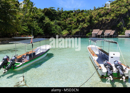 Misool Eco Resort, Laguna Nord, Raja Ampat, Indonesia Foto Stock