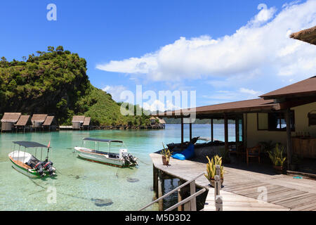 Misool Eco Resort, Laguna Nord, Raja Ampat, Indonesia Foto Stock