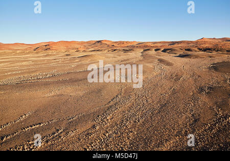 Foto aerea, vista dalla mongolfiera, Tsaris mountains, Kulala deserto riserva, Namib Desert, Regione di Hardap, Namibia Foto Stock