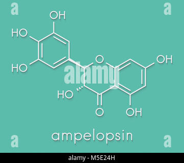 Diidromiricetina (ampelopsin) erbe molecola di farmaco. Formula di scheletro. Foto Stock