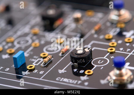 Circuito elettronico Informazioni dettagliate Foto Stock