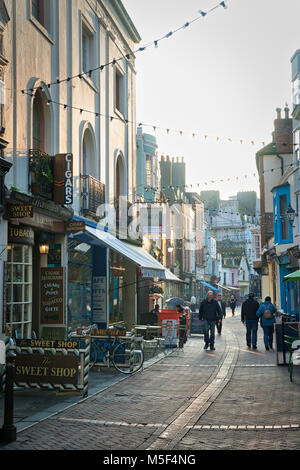 Hastings Old Town High Street Foto Stock