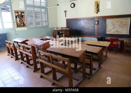 In Spagna, in Catalogna, Puig-Reig. Può Vidal. Industriali tessili di colonia. 1901-1980. La scuola. Foto Stock