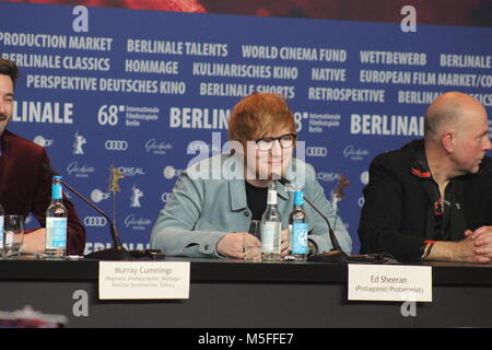 Berlino, Germania. 23 Febbraio, 2018. Conferenza stampa presso il Grand Hyatt Hotel di Berlino/Germania per " il cantautore" dalla 68Berlinale. ed sheeran Foto Stock