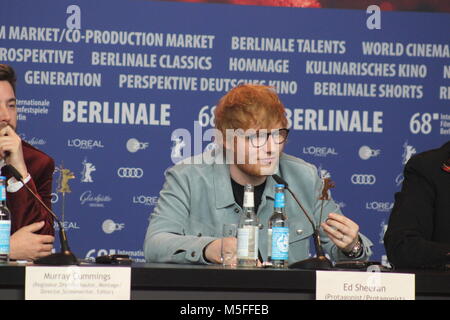 Berlino, Germania. 23 Febbraio, 2018. Conferenza stampa presso il Grand Hyatt Hotel di Berlino/Germania per " il cantautore" dalla 68Berlinale. ed sheeran Foto Stock