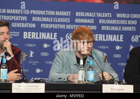 Berlino, Germania. 23 Febbraio, 2018. Conferenza stampa presso il Grand Hyatt Hotel di Berlino/Germania per " il cantautore" dalla 68Berlinale. ed sheeran Foto Stock