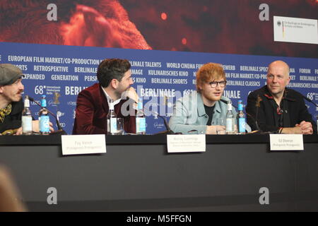 Berlino, Germania. 23 Febbraio, 2018. Conferenza stampa presso il Grand Hyatt Hotel di Berlino/Germania per " il cantautore" dalla 68Berlinale. ed sheeran Foto Stock
