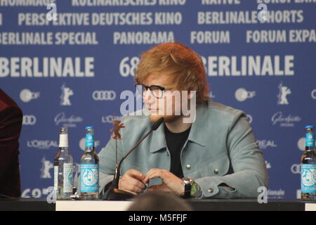 Berlino, Germania. 23 Febbraio, 2018. Conferenza stampa presso il Grand Hyatt Hotel di Berlino/Germania per " il cantautore" dalla 68Berlinale. ed sheeran Foto Stock
