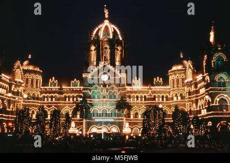 Stazione di VT su 150 anni di completamento, Mumbai, Maharashtra, India Foto Stock