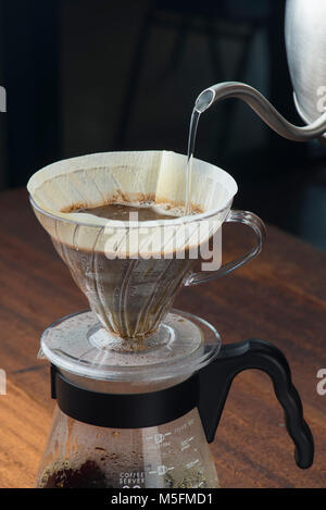 Hot americano che viene prodotta Foto Stock