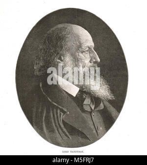 Alfred Tennyson signore, poeta Vittoriano Laureate, meglio conosciuto per la carica della brigata della luce Foto Stock