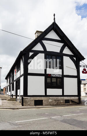 La vecchia casa di corte a Ruthin Galles del Nord prima della sua chiusura come NatWest bank nel 2017 Foto Stock