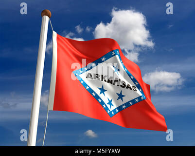 Arkansas flag (con percorso di clipping) Foto Stock