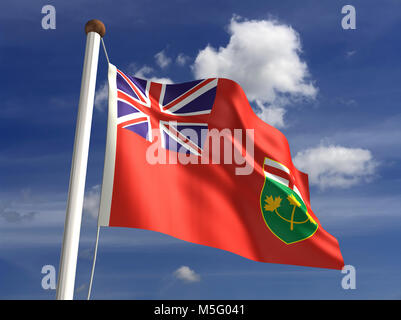 Bandiera di Ontario (con percorso di clipping) Foto Stock