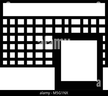 Icona calcolatrice linea stile contorno isolati su sfondo bianco, l'illustrazione è piatto, vettore, pixel perfette per il web e la stampa. Lineare e di Stokes Illustrazione Vettoriale