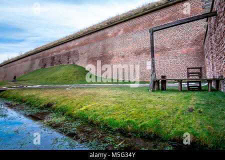 Il Memoriale di Terezin era un medievale fortezza militare che è stato usato come un campo di concentramento in WW2, Repubblica Ceca. Foto Stock