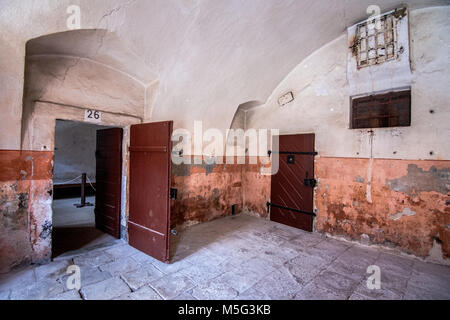 Il Memoriale di Terezin era un medievale fortezza militare che è stato usato come un campo di concentramento in WW2, Repubblica Ceca. Foto Stock