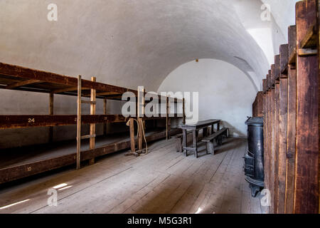 Il Memoriale di Terezin era un medievale fortezza militare che è stato usato come un campo di concentramento in WW2, Repubblica Ceca. Foto Stock