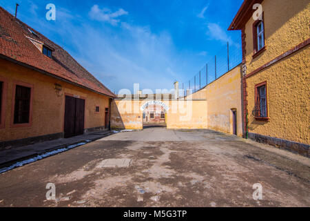 Il Memoriale di Terezin era un medievale fortezza militare che è stato usato come un campo di concentramento in WW2, Repubblica Ceca. Foto Stock