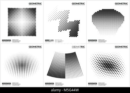 Mezzitoni universale forme geometriche per la progettazione Illustrazione Vettoriale