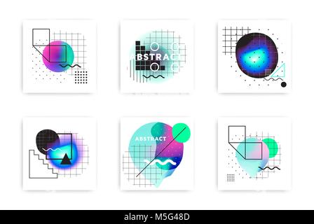Illustrazioni vettoriali impostare moderno sfondo astratto Illustrazione Vettoriale