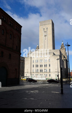 George's Dock di ventilazione e di stazione di controllo, Pier Head - parte del tunnel di Queensway. Si tratta di una galleria stradale sotto il fiume Mersey, nel nord-ovest Foto Stock