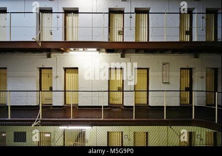 Vista della Fremantle Prison situato vicino a Perth in Australia occidentale, ora un museo memoriale e un sito Patrimonio Mondiale dell'UNESCO Foto Stock