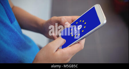 Immagine composita della Unione europea bloccato Foto Stock