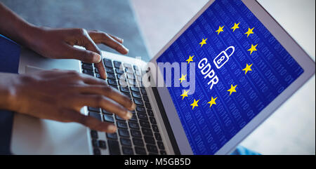 Immagine composita della Unione europea bloccato Foto Stock