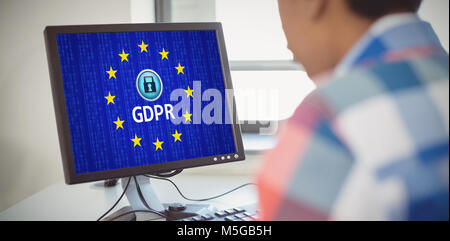 Immagine composita della Unione europea bloccato Foto Stock