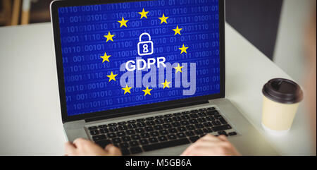 Immagine composita della Unione europea bloccato Foto Stock