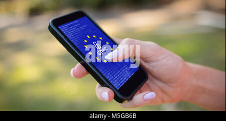 Immagine composita della Unione europea bloccato Foto Stock