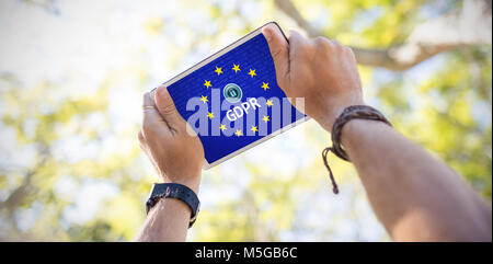 Immagine composita della Unione europea bloccato Foto Stock