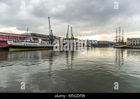 Sig.ra Balmoral accanto per il restauro. M Shed, Princes Wharf. Bristol Regno Unito Foto Stock