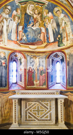 San Benedetto, monastero di Subiaco, Lazio, Italia Foto Stock