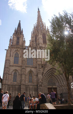 La cattedrale di Barcellona Spagna Foto Stock