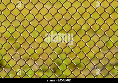 Catena collegamento recinto closeup abstract background. Foto Stock