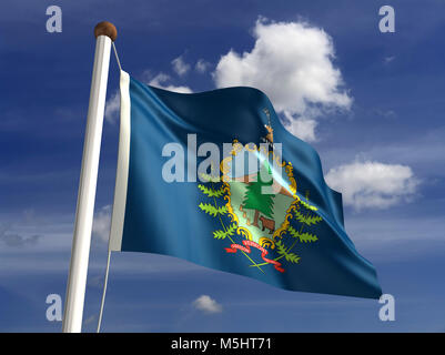 Bandiera del Vermont (con percorso di clipping) Foto Stock