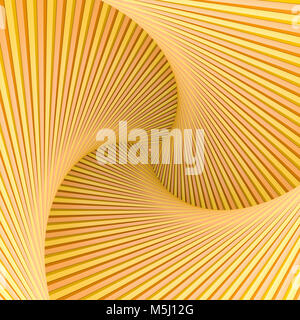 Spirale giallo con centro triangolare Foto Stock